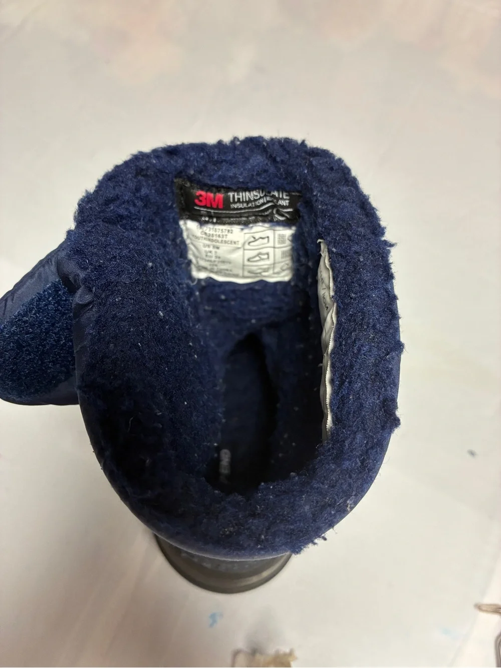 Lands’ End Youth 3M Thinsulate Water Resistant Snow Boots Navy Black Size 8M